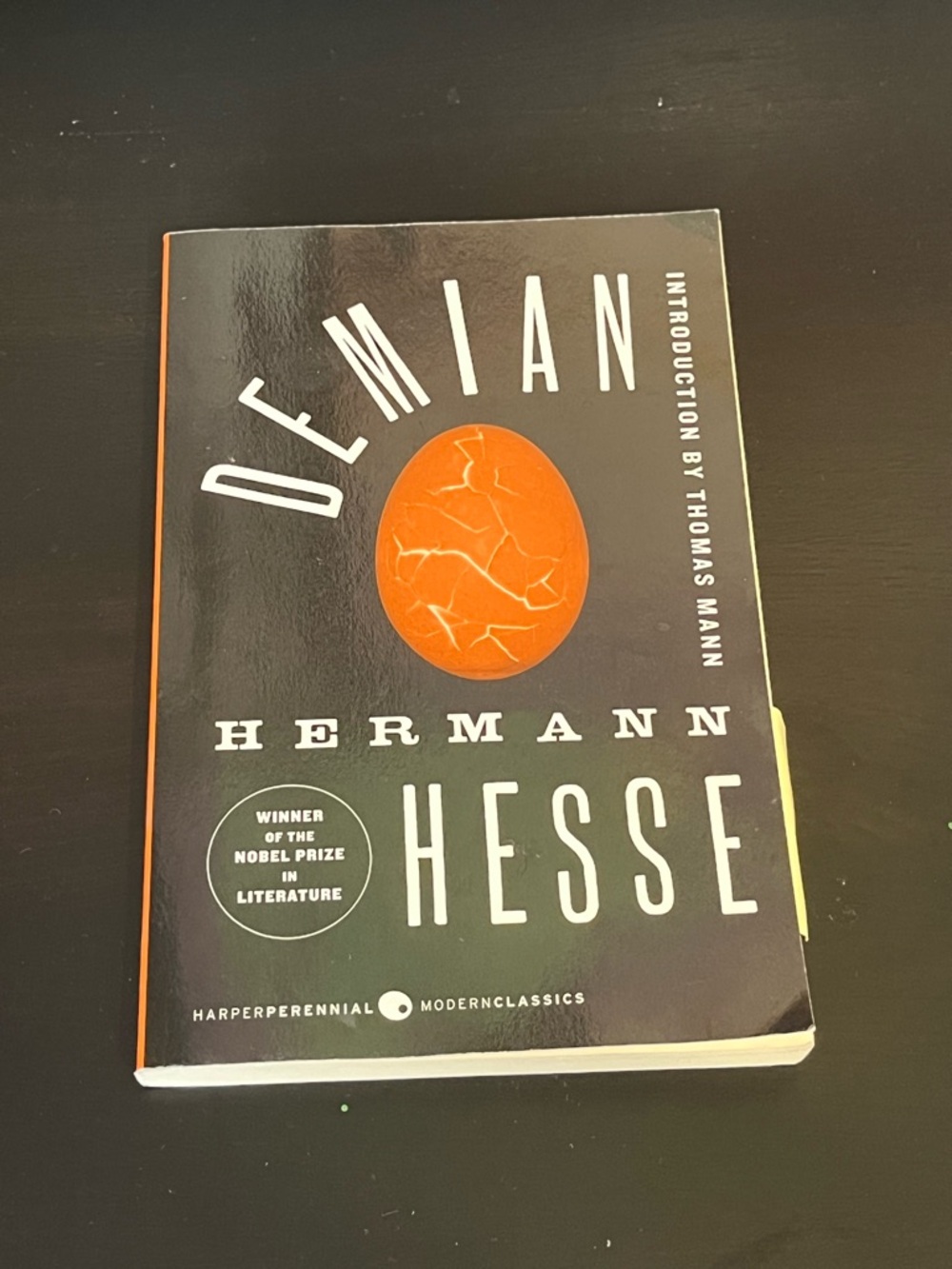 Demian by Hermann Hesse — Black Cover with Orange Accent book